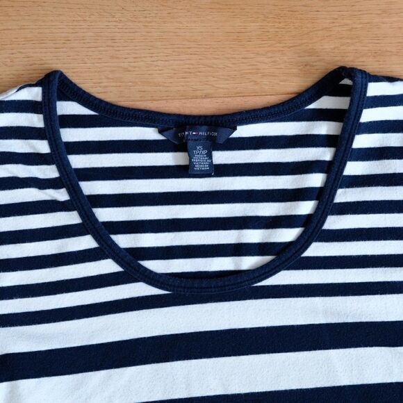 Tommy Hilfiger striped top 3/4 sleeve - Picture 4 of 5